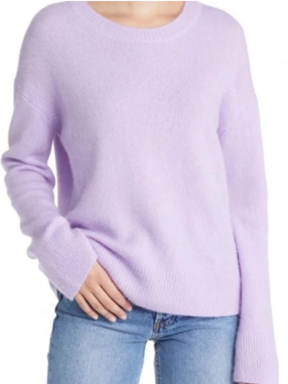 Rails Juno Lavender Wool Cashmere Silk Blend Crewneck Sweater Medium